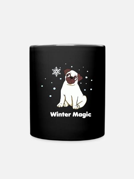 Carlin magique d’hiver - Mug uni - noir