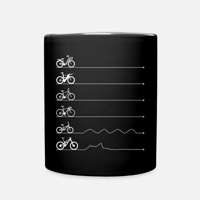 Fahrrad Horizon Linie - Tasse einfarbig - Schwarz