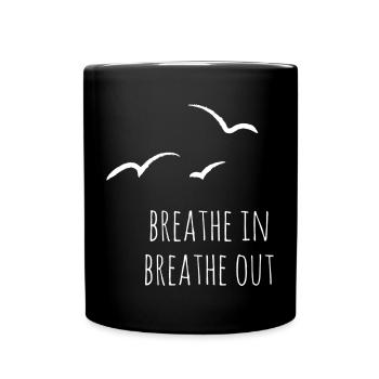 inhale exhale - Full Colour Mug - black - Front