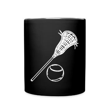 Lacrosse Skizze - Tasse einfarbig - Schwarz - Vorne