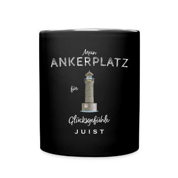 Phare de Juist, Memmertfeuer, Mer du Nord - Mug uni - noir - Devant