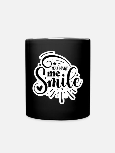 You Make Me Smile - Full Colour Mug - black