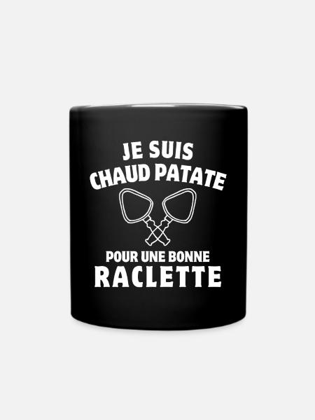 raclette, fondue, fromage fondu - Mug uni - noir