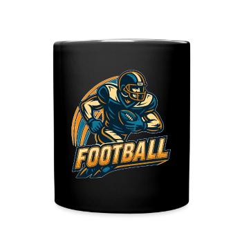 Illustration de joueur de football américain - Mug uni - noir - Devant
