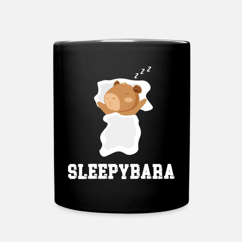 Sleepybara - Full Colour Mug - black