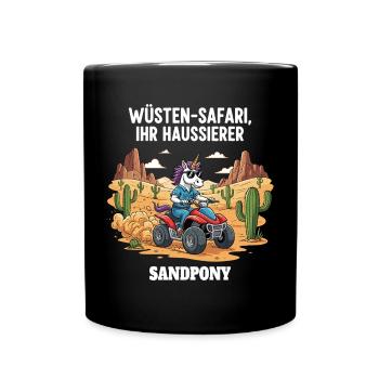 Desert Unicorn - Full Colour Mug - black - Front