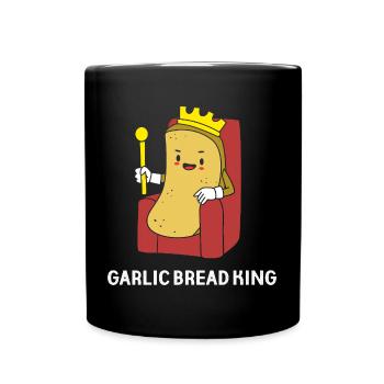 Knoblauch Brot - Tasse einfarbig - Schwarz - Vorne
