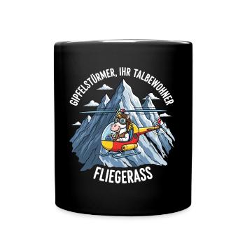 Pilote Licorne - Mug uni - noir - Devant