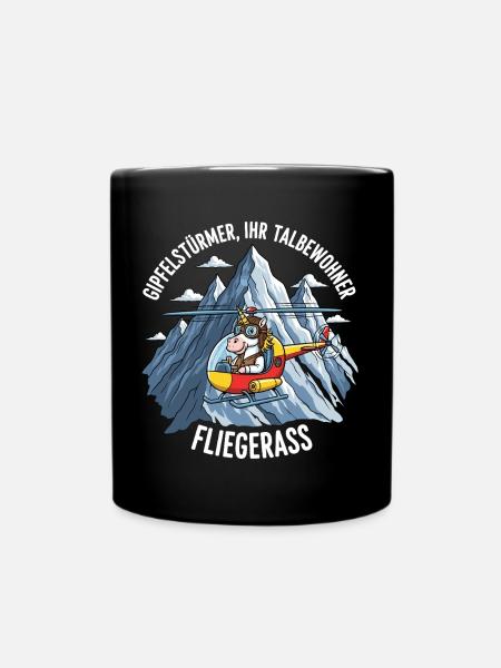 Einhorn-Pilot - Tasse einfarbig - Schwarz