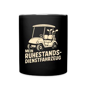 Golfer Golferinnen Ruhestand Rente Geschenk - Tasse einfarbig - Schwarz - Vorne