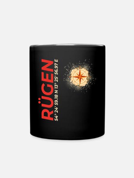 Rügen - Tasse einfarbig - Schwarz