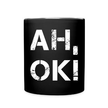 AH OK - Tasse einfarbig - Schwarz - Vorne