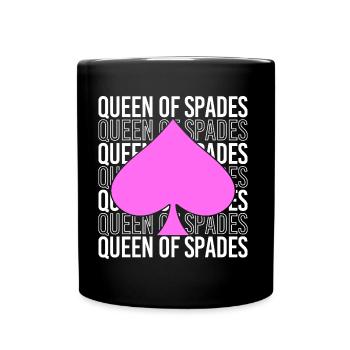 Spades, playing card, card game of spades - Full Colour Mug - black - Front