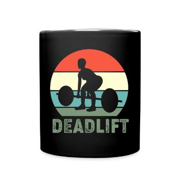 Soulevé de terre Gym Fitness Entraînement Haltère Bodybuilder - Mug uni - noir - Devant