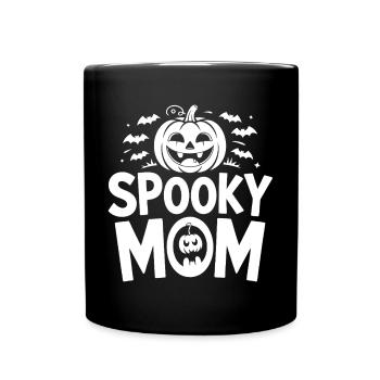 Spooky Mama - Mamas Halloween Shirt - Tasse einfarbig - Schwarz - Vorne