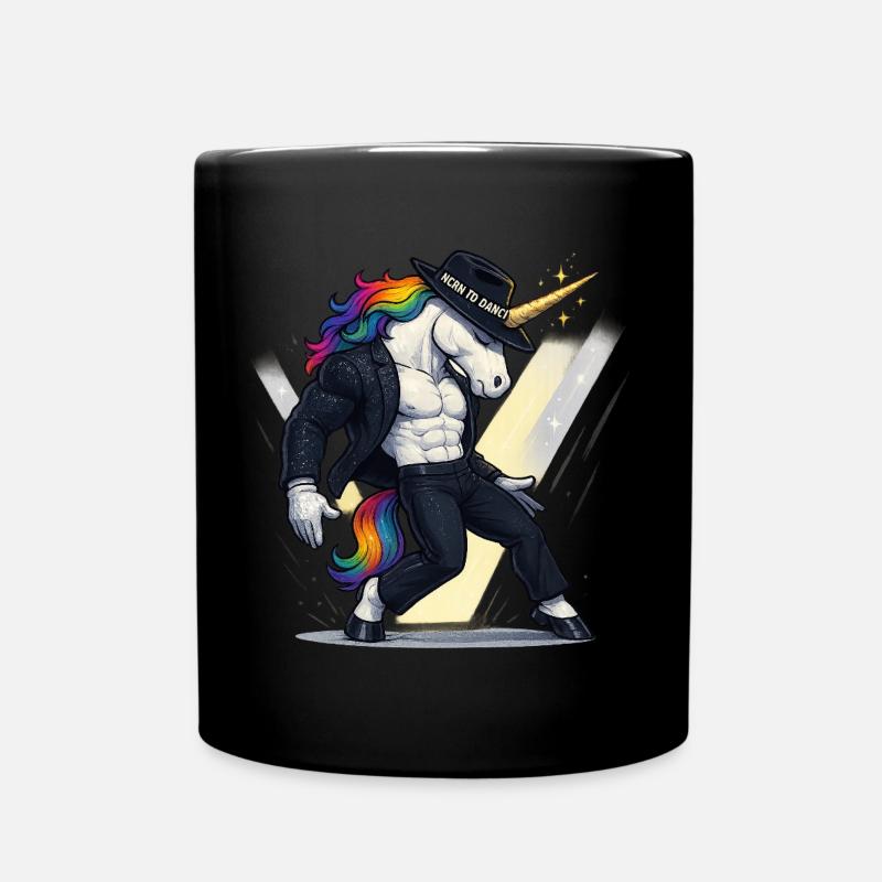 Dancing Unicorn - Full Colour Mug - black