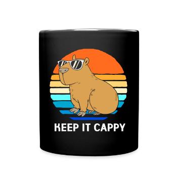 Capybara Capibara - Tasse einfarbig - Schwarz - Vorne
