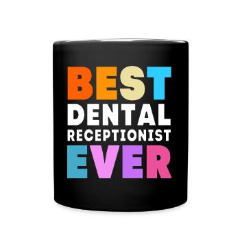 Receptionist Dentist - Full Colour Mug - black - Front