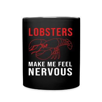 Homard Fruits de mer Homard Homard Épineux - Mug uni - noir - Devant