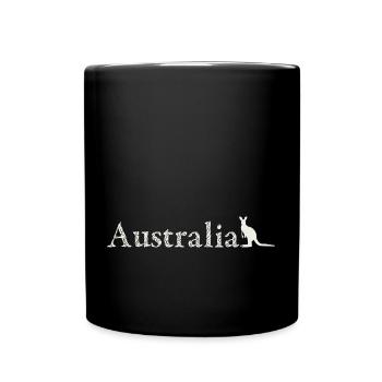 Australia - Kangaroo - Tasse einfarbig - Schwarz - Vorne