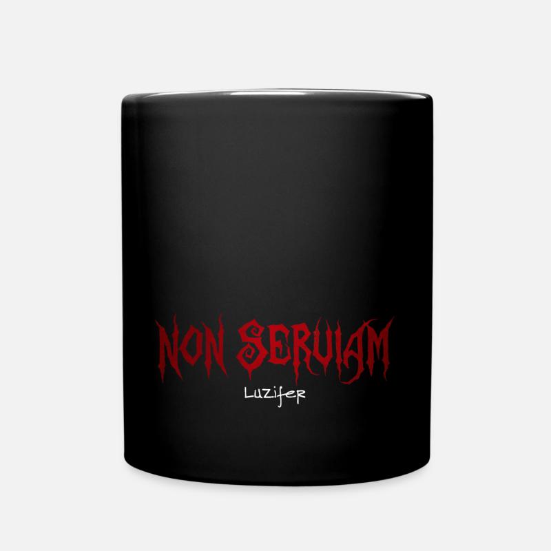 Non serviam - I Will Not Serve - Lucifer - Full Colour Mug - black