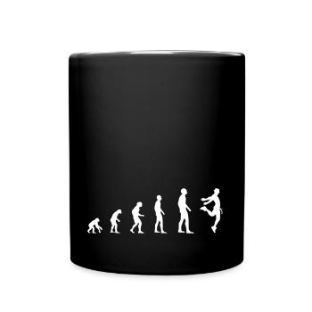 Tänzer Männlich – Evolution - Tasse einfarbig - Schwarz - Vorne