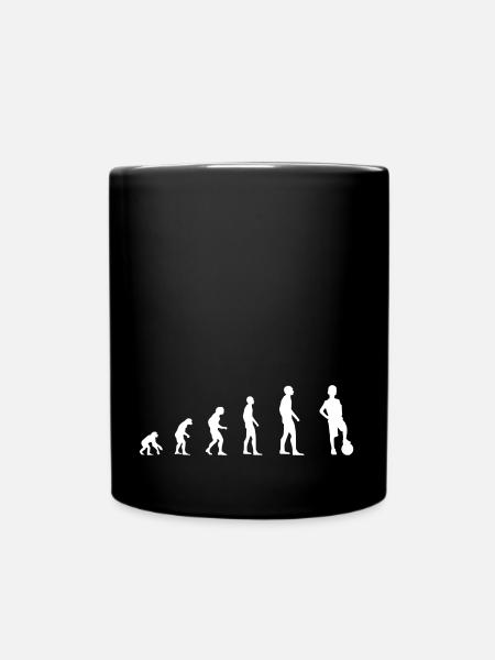 Football Boy – Evolution - Full Colour Mug - black
