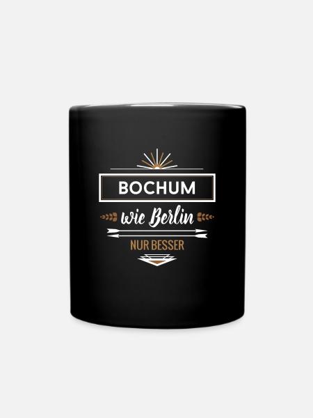 bochum wie berlin - Tasse einfarbig - Schwarz