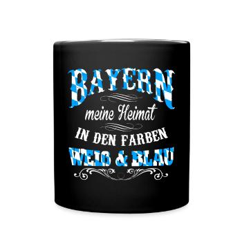 Bayern - Meine Heimat - Tasse einfarbig - Schwarz - Vorne
