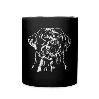 LABRADOR RETRIEVER 2 dogs Labbi Wilsigns - Full Colour Mug - black - Front