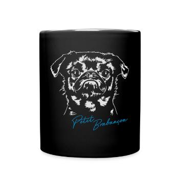 PETIT BRABANCON Hund Hunde Wilsigns - Tasse einfarbig - Schwarz - Vorne
