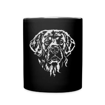 GOLDEN RETRIEVER Hunde Portrait Wilsigns - Tasse einfarbig - Schwarz - Vorne