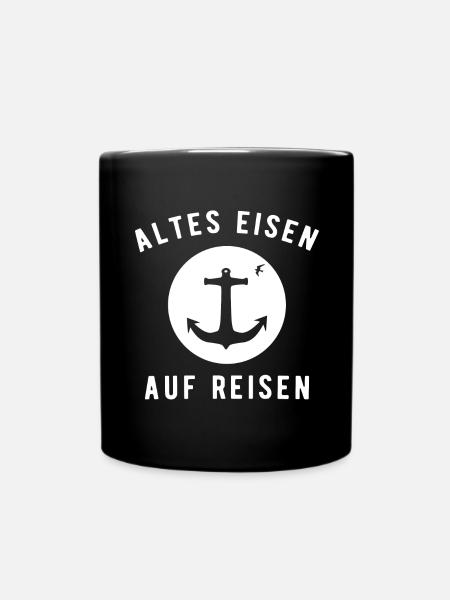 Altes Eisen auf Reisen - Tasse einfarbig - Schwarz