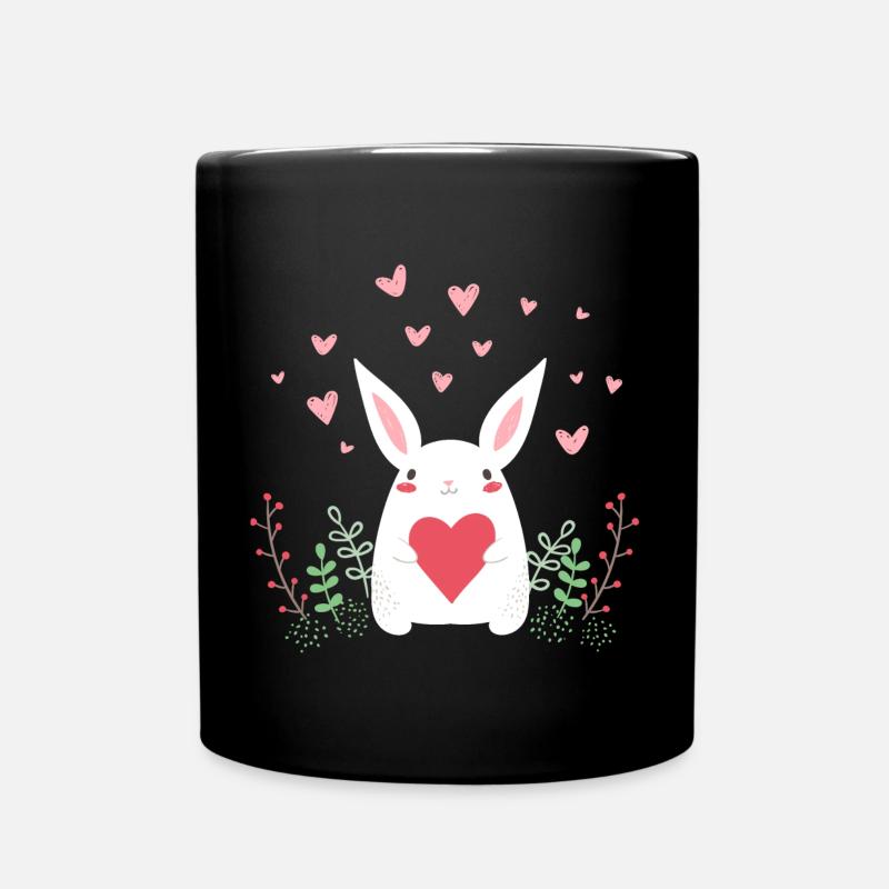 Lapin de l’Est Lapin de Pâques Oreilles de lapin mignon LOL - Mug uni - noir