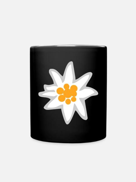 Edelweiss - Tasse einfarbig - Schwarz