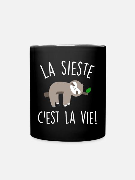 La sieste c'est la vie! - Mug uni - noir
