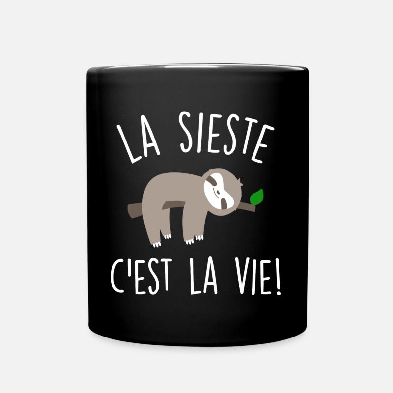La sieste c'est la vie! - Mug uni - noir
