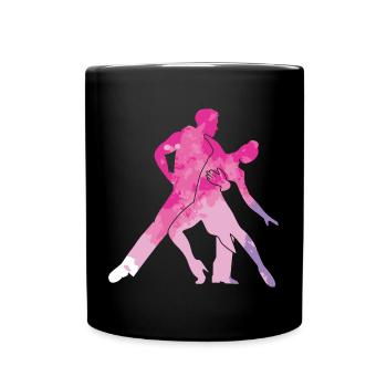Salsa Dancing Dancing Couple Anniversaire Cadeau Rose - Mug uni - noir - Devant