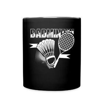badminton - Mug uni - noir - Devant