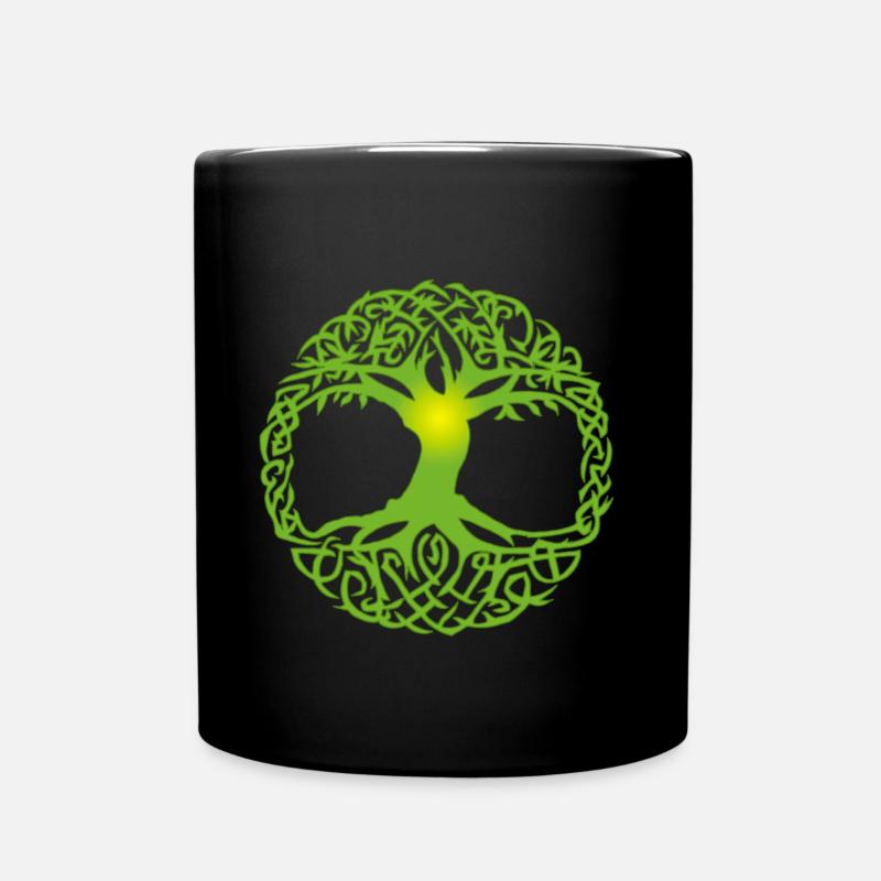 Celtic tree - Full Colour Mug - black
