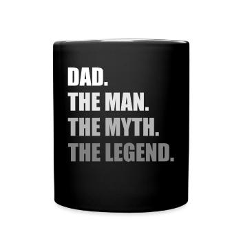 DAD THE MAN THE MYTH THE LEGEND 2 - Full Colour Mug - black - Front