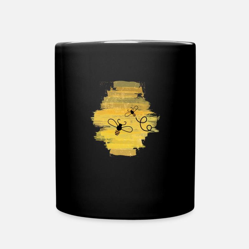 bee honey - Tasse einfarbig - Schwarz