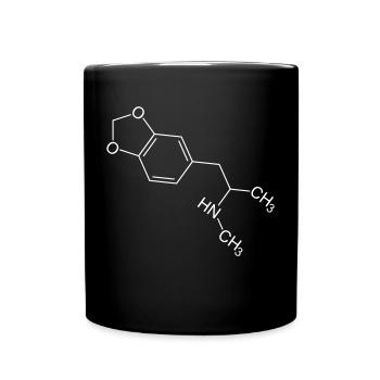 MDMA - XTC - Party Droge - Druff sein - Druffi - Tasse einfarbig - Schwarz - Vorne