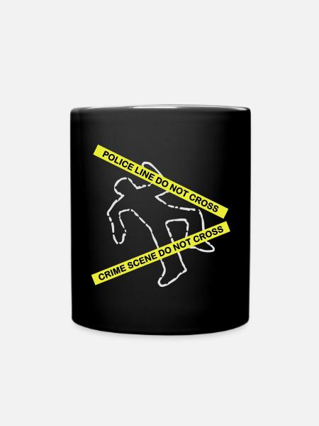 Tatort-Set - Tasse einfarbig - Schwarz