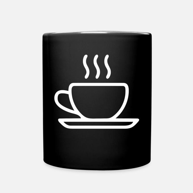 Tee- Kaffeetasse - Tasse einfarbig - Schwarz