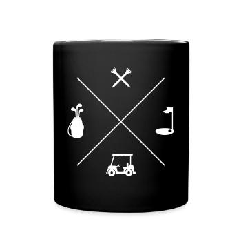 GOLF X SYMBOLS - Full Colour Mug - black - Front