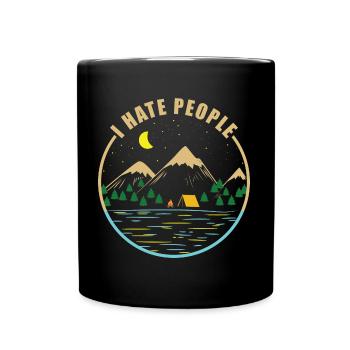 Je déteste les gens - Mug uni - noir - Devant