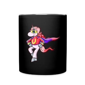 Costume Super Licorne Super Héros Idée cadeau - Mug uni - noir - Devant