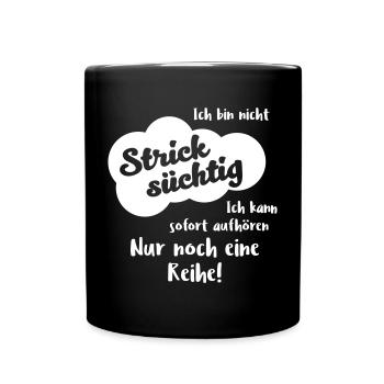 Tricot Aiguille à tricoter Cadeau Drôle - Mug uni - noir - Devant