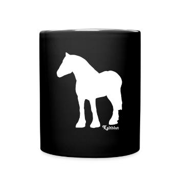 schimmel-kaltblut - Tasse einfarbig - Schwarz - Vorne